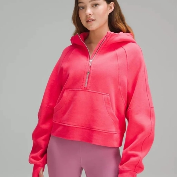 Lululemon Scuba Oversized half Zip medium large lip gloss